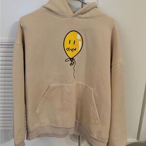 Drew House Cream Hoodie with Black Label